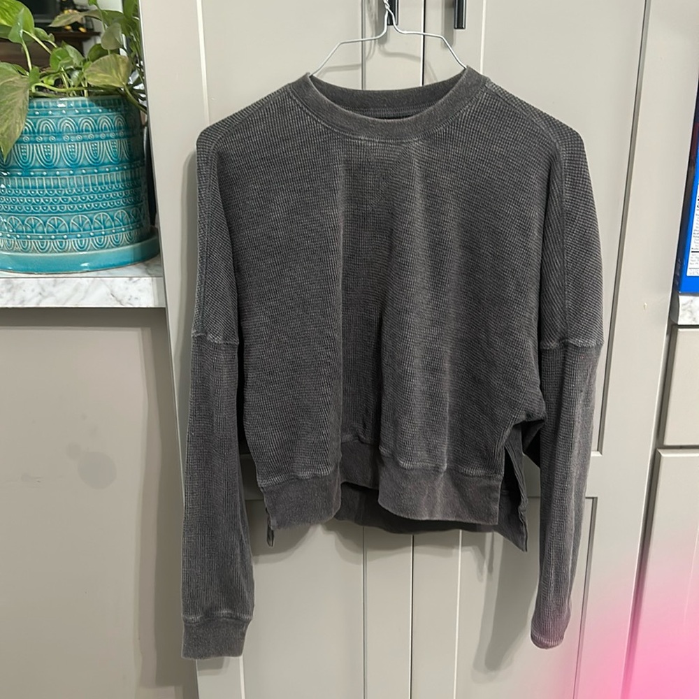 Waffled Gray Shirt.